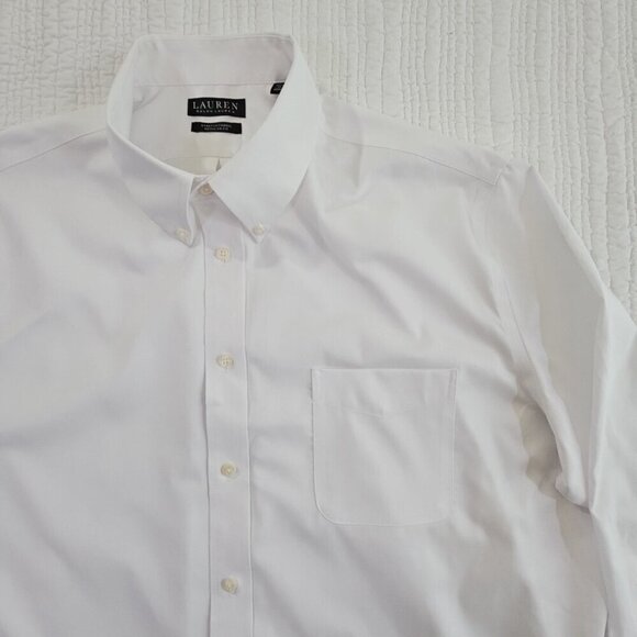 Ralph Lauren Black Label Oxford Shirt Men's XL 17 1/2 32/33 LS White Stretch EUC - Picture 4 of 14